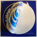 Waterproof Blue and White Double Color Round Shortcut Sticker